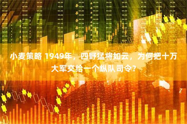 小麦策略 1949年，四野猛将如云，为何把十万大军交给一个纵队司令？